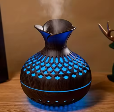 Mini humidificador de escritorio con diseño de flor de tres hojas